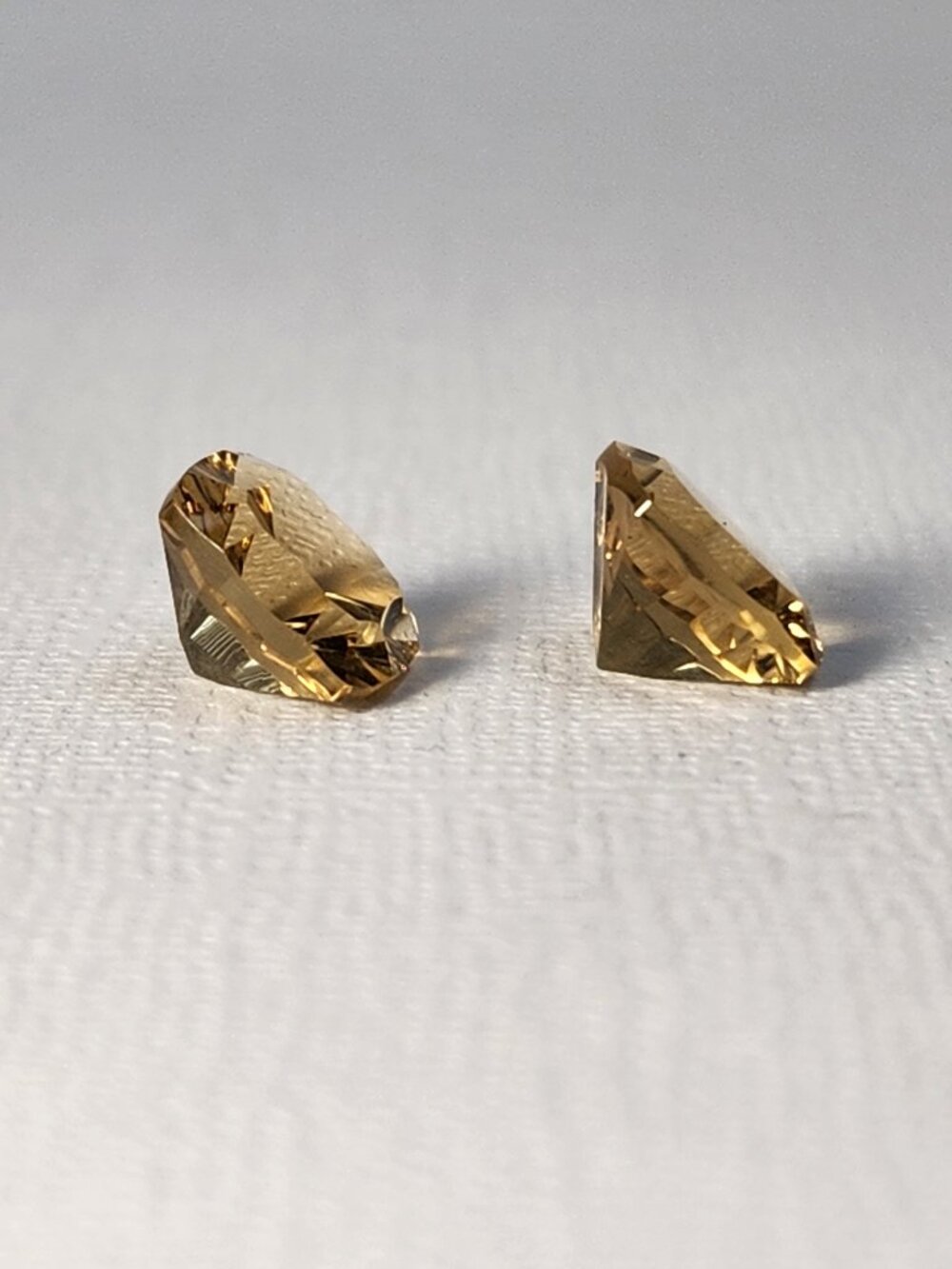 VTG Matched Pair Natural Citrine 5.60 CTW Golden Cushion Cut Loose Gemstones 9mm - Picture 5 of 16